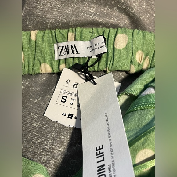 Zara green polkadot mini dress NWT - Picture 7 of 8